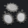 Vintage Style Cameo Pendant Bases with Ornate Gold or Silver Finish