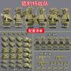 A collection of Veyron Special Forces building block miniatures featuring various soldiers, weapons, and accessories.