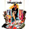 A movie poster for Roger Moore as Bond in Ian Fleming's Live and Let Die featuring various themed portraits.