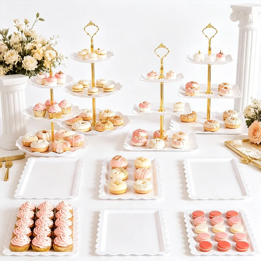 Elegant Multi-Tier Cake Stand Set for Special Occasions