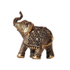 Vintage resin elephant ornament with intricate gold detailing for home and office decor