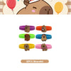 A set of six cute capybara-themed bracelets for a birthday party decoration kit