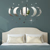 20-Piece Acrylic Moon & Star Wall Decals with 3D Mirror Finish