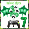 Green Video Game Birthday Party Supplies Kit with Gamepad Balloons