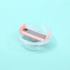A pink and gray replacement lid for a tumbler, designed as a spill-resistant cover.