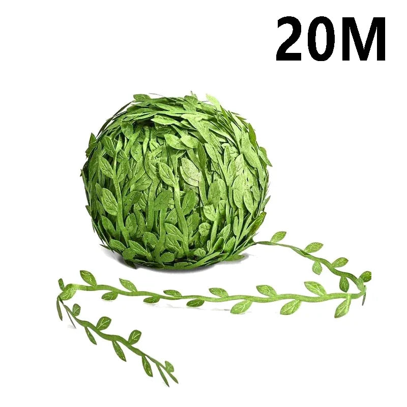 A spherical bundle of artificial green climbing vine branches.