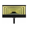 A black garage keychain holder featuring a luminous yellow LED tunnel light effect.