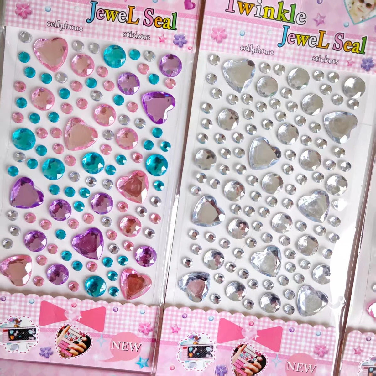 Crystal Gemstone Stickers for DIY Crafts and Makeup Fun