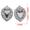 Gold Sacred Heart Charms for Jewelry Making