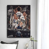 A dark poster featuring a collage of Cristiano Ronaldo moments and images.