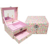 Ballet Jewelry Music Box with Rotating Dancer and Storage Drawer
