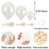 Set of pearl latex balloons in white, showing various sizes and a ribbon for party decor