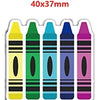 A set of 9 colorful flatback resin craft embellishments for bows and DIY projects in various colors.