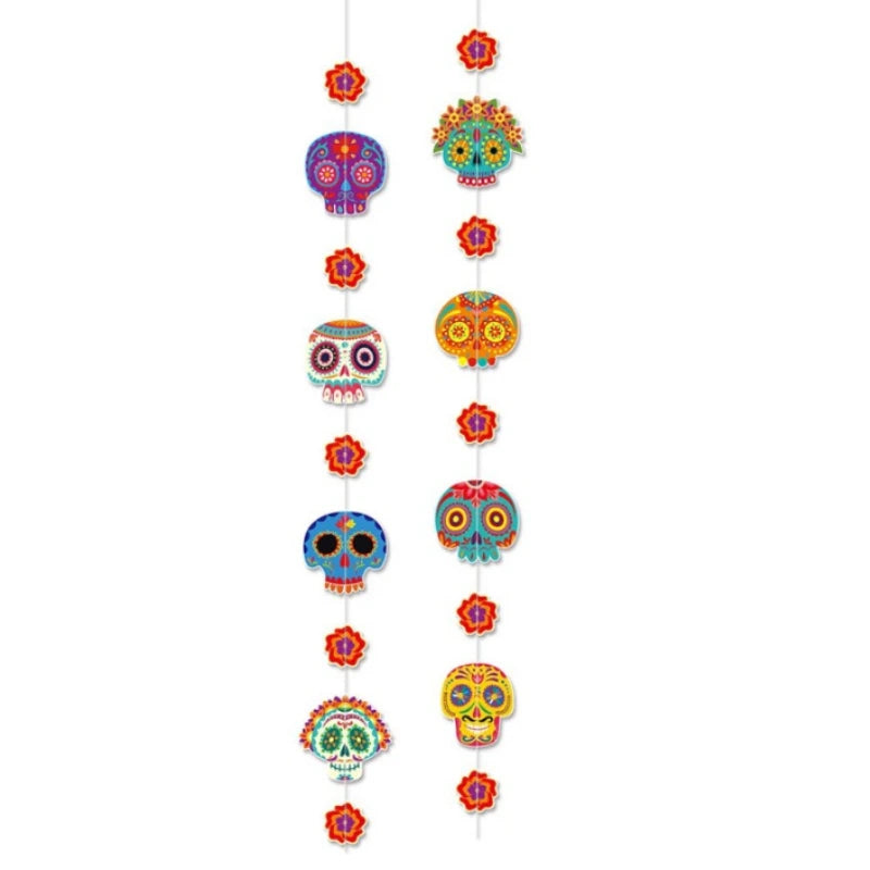 Day of the Dead Skull Garland Hanging Decorations