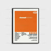 Orange canvas wall art featuring the text Ocean Channel Orange