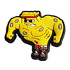 A yellow SpongeBob SquarePants character charm with a red and yellow headband and facial features.