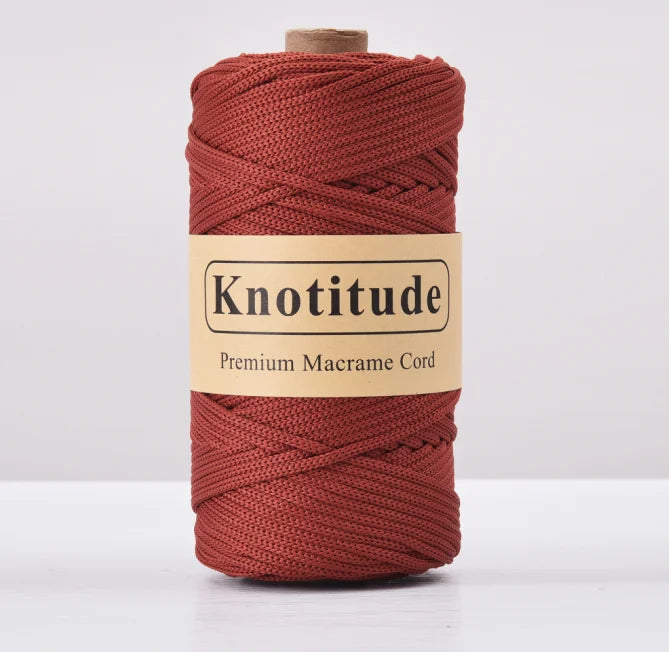 4mm Polyester Macrame Cord - 300g Spool for Knitting & DIY Crafts