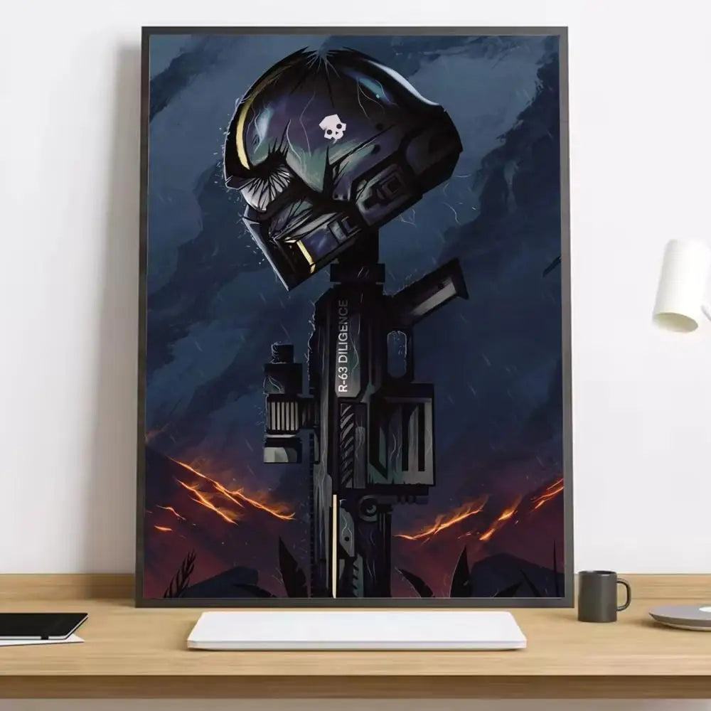 Helldivers II HD Canvas Art Print – Game-Inspired Wall Decor