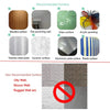 A comparison chart showing recommended and non-recommended surfaces for peel-and-stick waterproof wall tiles.