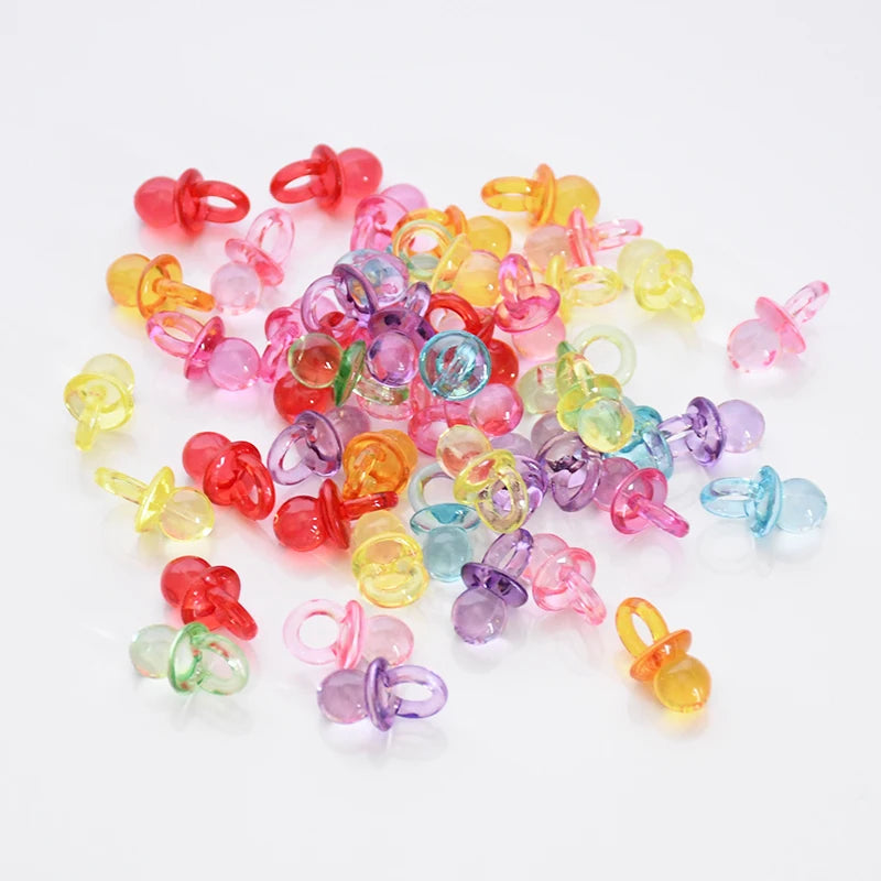 Acrylic Pacifier Confetti for Baby Shower & Gender Reveal Parties
