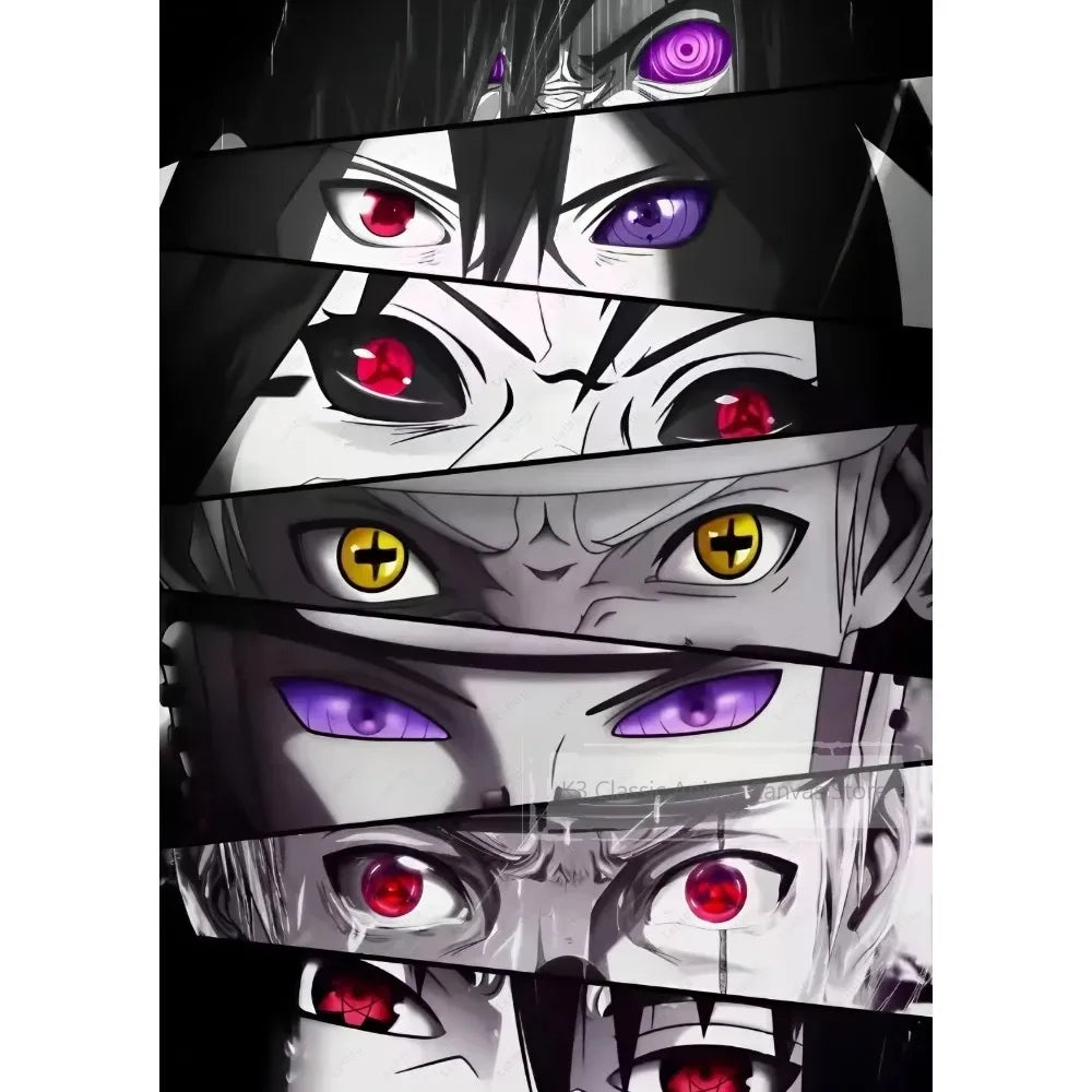 Japanese Anime Eyes Art Print – Nordic Style Wall Decor