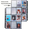 A set of acid-free trading card refill pages for 3-ring binders showing various animal and human portraits.