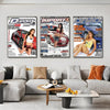 A set of three canvas posters featuring vintage JDM racing cars and automotive themes.