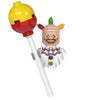 Horror movie icon building blocks set featuring a yellow and red head with an angry face and orange accents