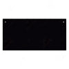 A rectangular black wooden sign with a mounting plate for personalized text.