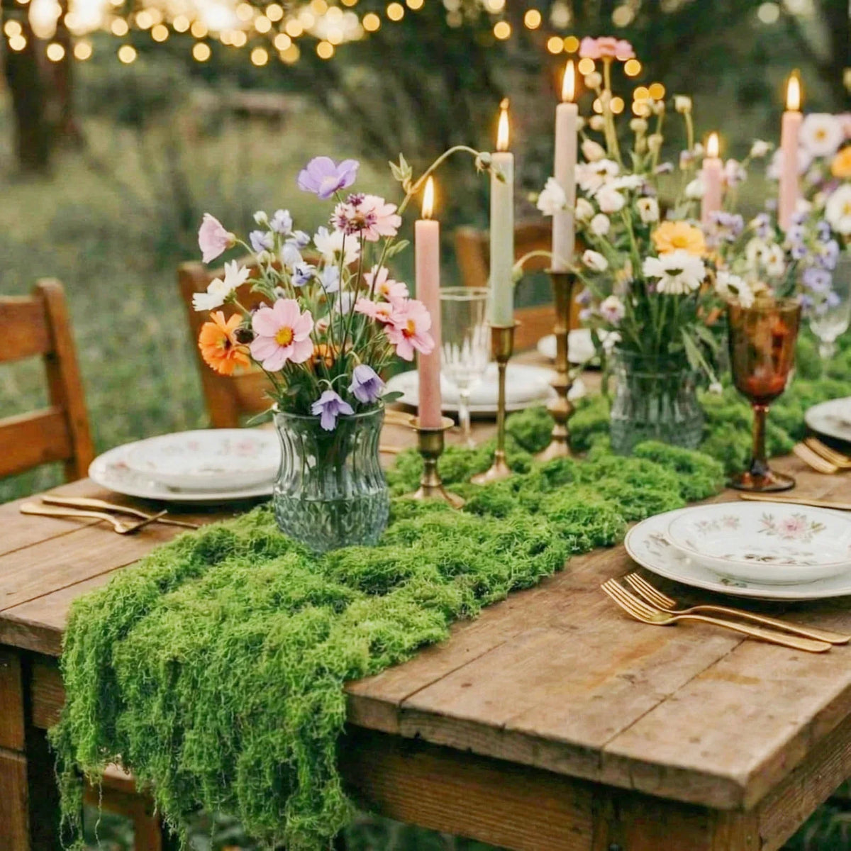 Artificial Moss Mat for Table Runner and DIY Decor