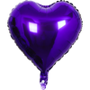 A purple heart-shaped foil balloon with a star design.