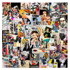 Un collage d'images artistiques et photographiques diverses, avec différents sujets, styles et couleurs.