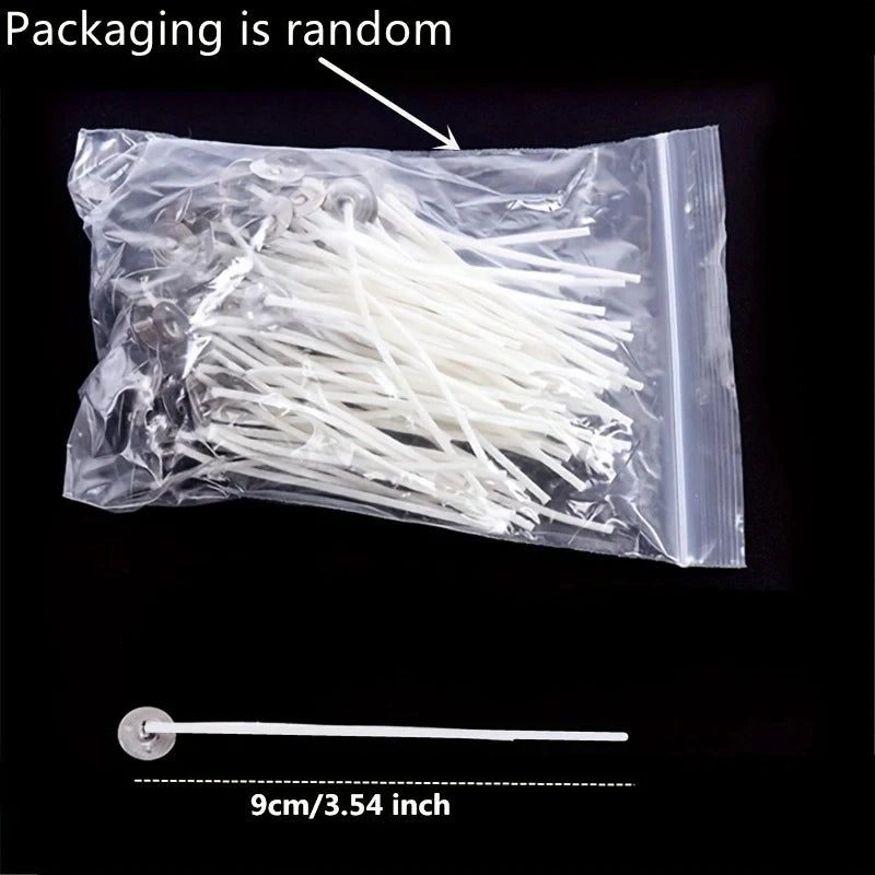 Smokeless Candle Wicks for Soy Wax and Pillar Candles (100-Pack)