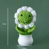 Handmade Crochet Sunflower in Pot – Decorative Knitted Artificial Plant