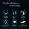Features of a projector night light including 360-degree rotation, plug-and-play, multiple patterns, high-definition refracti