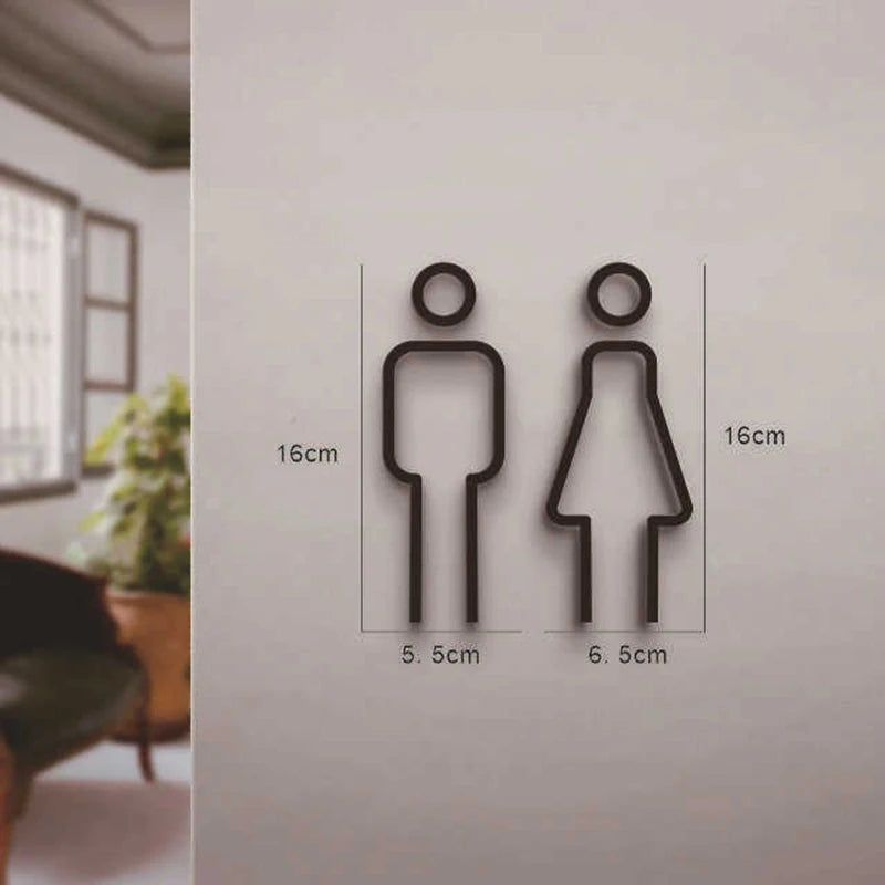 Deux panneaux de porte noirs silhouette montrant des mesures de hauteur de 5,5 cm et 6,5 cm