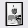 Elegant Wooden Picture Frame with Artistic Canvas Print