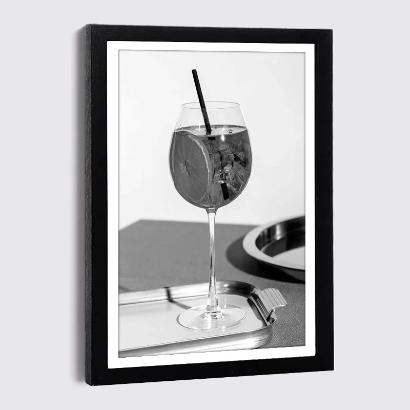 Elegant Wooden Picture Frame with Artistic Canvas Print