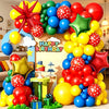 106-Piece Colorful Balloon Arch Decoration Set with Star Foil Balloons & Birthday Banner