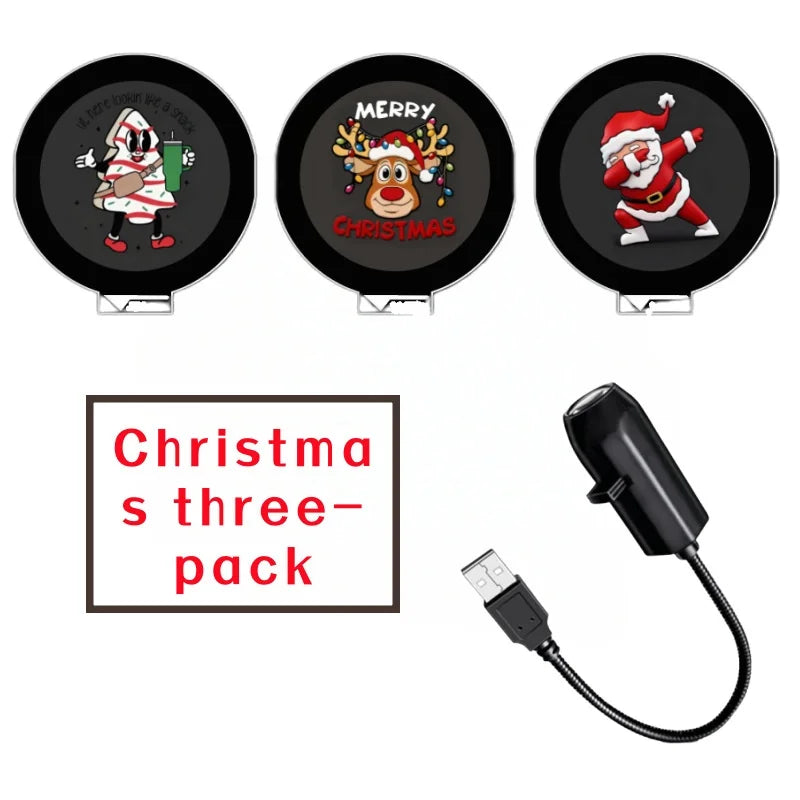 Three-pack of Halloween ghost and skull projector night lights