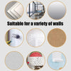 Various angles show self-adhesive PVC skirting board trim suitable for different wall surfaces and applications.