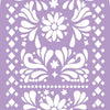 A purple and white floral pattern design suitable for an event backdrop.