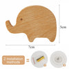 A light brown wooden elephant hook with two installation methods shown.