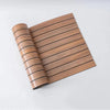 A roll of 3D wood grain self-adhesive wallpaper featuring horizontal wood stripes.