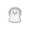 Halloween Enamel Pins Set - Cute Ghost, Black Cat, and Pumpkin Brooches for Kids