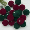 Velvet Flocked Christmas Tree Ornaments (Set of 12)