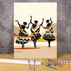 A painting by numbers kit showing a portrait of an African woman in traditional attire.