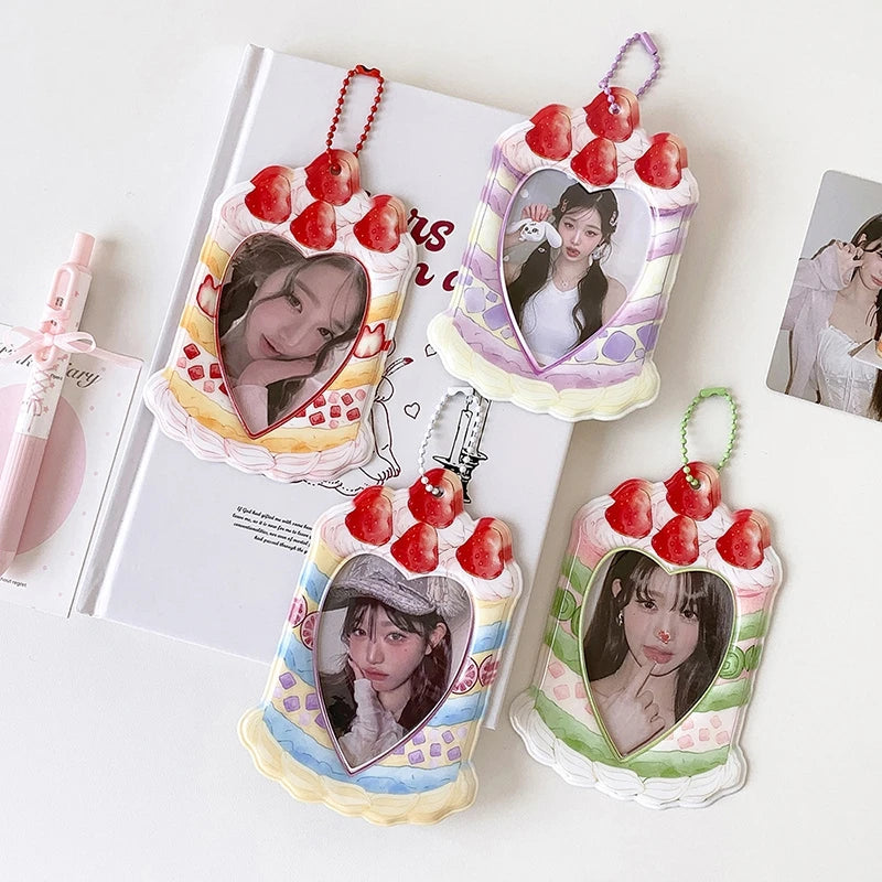 Cute Strawberry Card Holder for Photos and Idol Cards