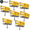 Nine gold and silver construction truck foil balloons for birthday party decor