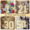 LED marquee number balloon frames in various sizes and colors for birthday and anniversary celebrations